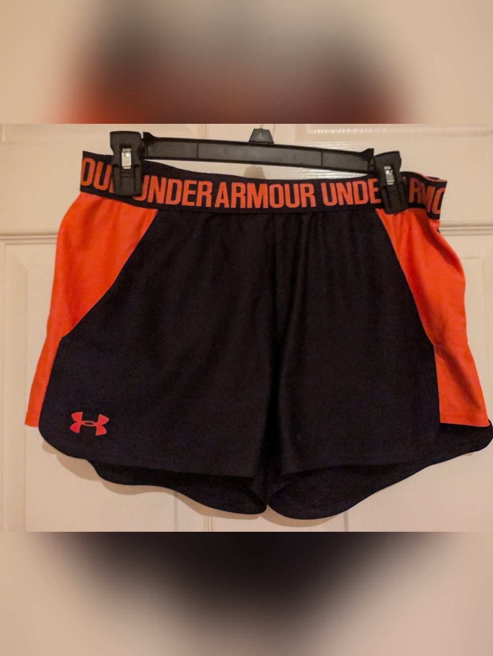 Under Armour Black & Orange Women’s Athletic Shorts